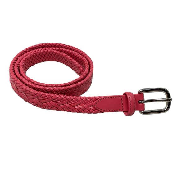 Vintage Talbots Womens Pink Woven Skinny Belt Genuine  display picture 3