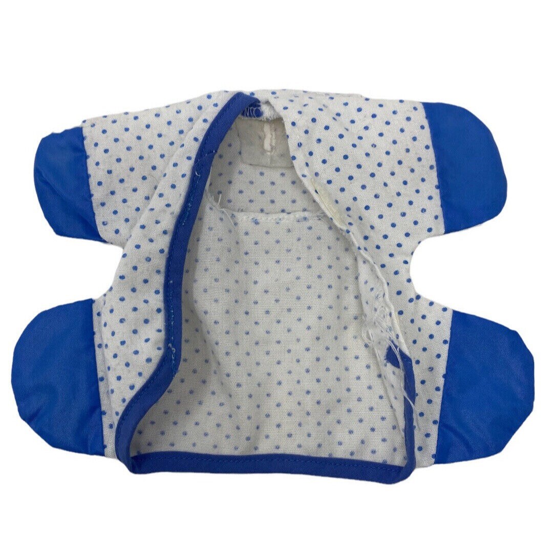 Pound Puppies Newborns Outfit White and Blue Polka Dot Pajamas Etsy