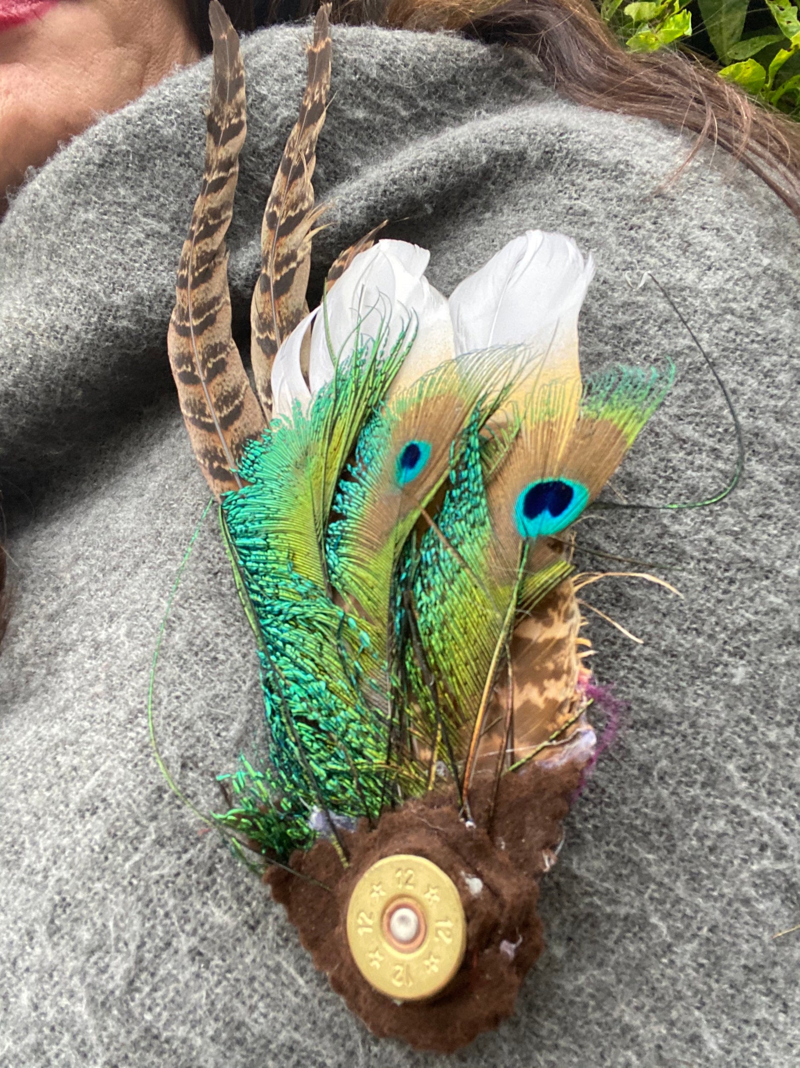Unique handmade feather brooch or hat pin Etsy
