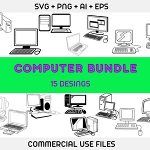 Computer svg, Laptop Svg, Technology svg, Laptop Frame Svg, Monogram Silhouette SVG ,Computer Clipart, Computer Cricut,  Keyboard svg