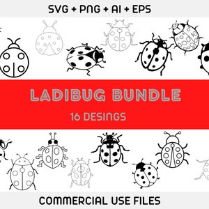 Ladybug SVG, Baby ladybug cut file,  insect svg, Ladybug PNG, Ladybug Clipart, Ladybug Cricut, Ladybug Silhouette, Ladybug SVG bundle