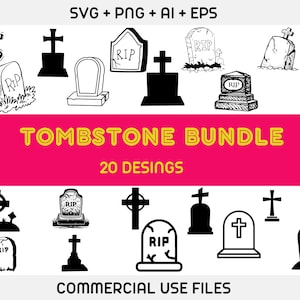 Tombstones SVG, Graveyard SVG, Halloween Graveyard, Tombstones Cut File, Gravestones SVG, Cemetery Svg, Headstones Svg, Tombstones Png