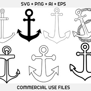 Anchor SVG, Anchor svg bundle, Anchor Cut File, Anchor PNG,Anchor Clipart,Anchor Silhouette,Nautical SVG,Monogram Anchor Svg,fishing clipart image 5
