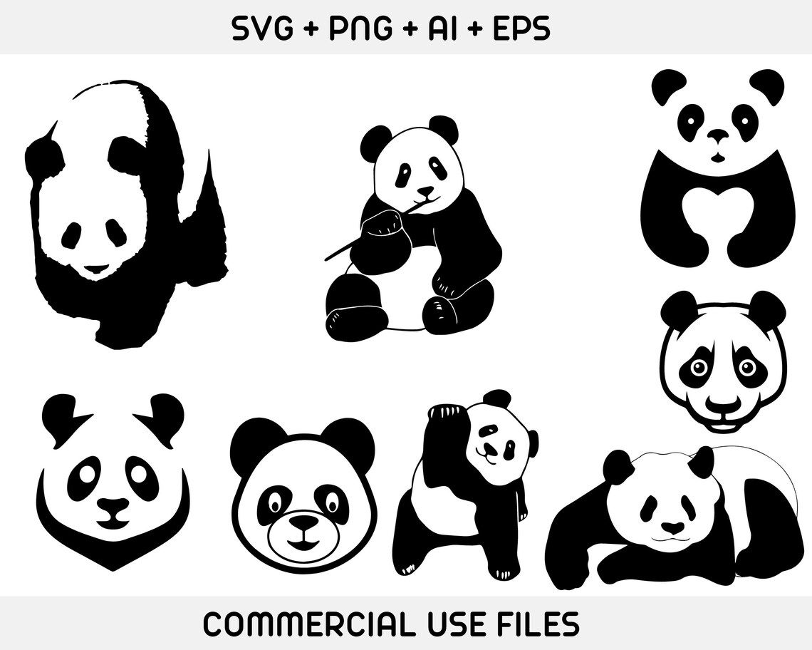 Panda Bear SVG Panda Sv Bear Svg Cute Panda Svg Panda - Etsy