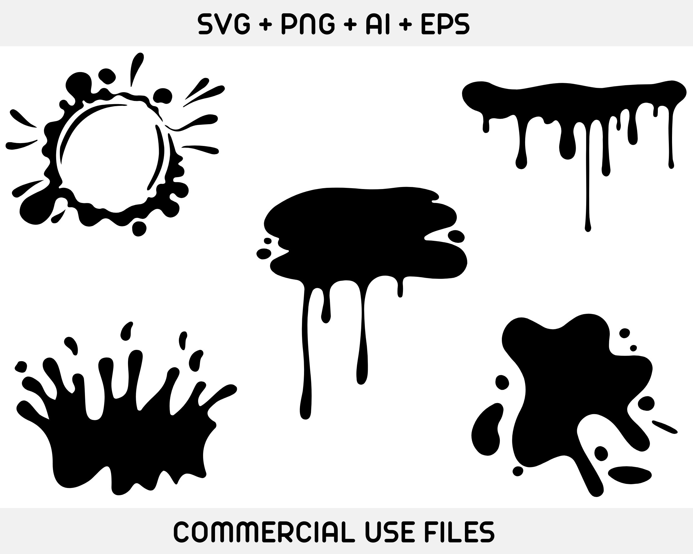 Paint Splatter SVG Bundle Paint Splats Svg Paint Svg Ink Etsy India