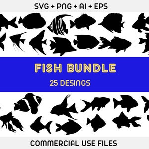 Fish Svg,Fish Svg bundle, Fishing SVG, fish clipart, fishing clipart, fish silhouette svg, fish cut file, cricut silhouette svg cut file