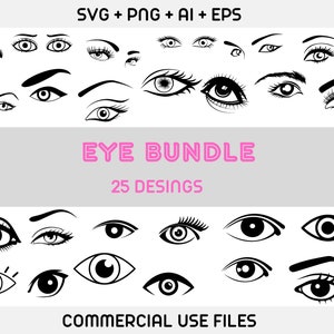 EYELASHES SVG Bundle, EYELASHES Clipart Bundle, Eyelashes Svg Files for Cricut, Lashes Svg Files,eye svg bundle, eyes svg, eye svg cut file