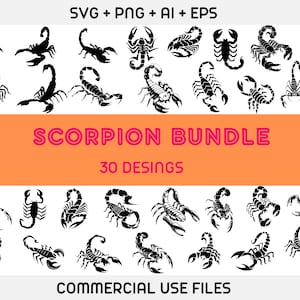 Scorpion SVG Bundle, Scorpion png, Scorpion eps,Scorpion Silhouette, Scorpion vector, Scorpion cut files, Scorpion svg, Scorpion clipart