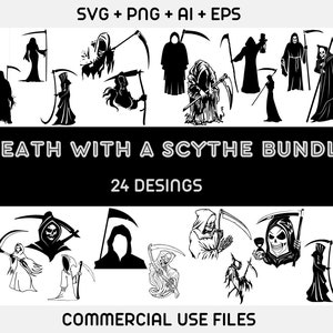 death with a scythe, halloween images, grim reaper svg, halloween svg,Horror T-Shirt, Death Svg, Scythe Svg,Gothic SVG,Skull Silhouette,