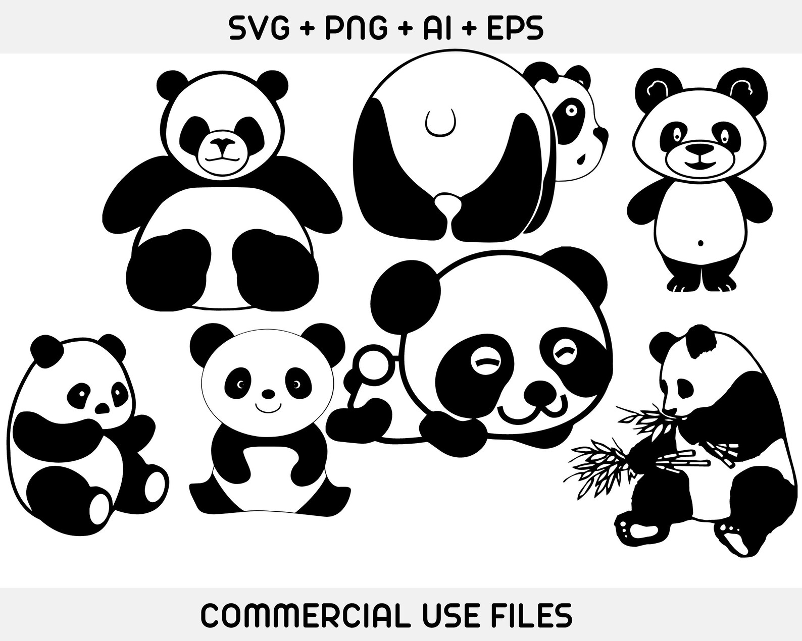 Panda Bear SVG Panda Sv Bear Svg Cute Panda Svg Panda - Etsy