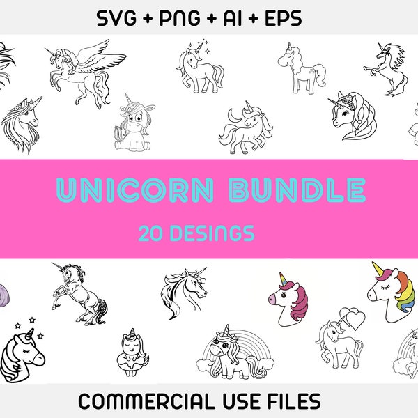 unicorn bundle svg, bundle svg, unicorn horn, unicorn clipart, unicorn face svg, unicorn svg file, Unicorn Vector, Unicorn Split Svg,