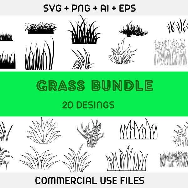 GRASS SVG BUNDLE, Grass svg clipart, Wild grass svg cut files for Cricut, Grass Svg Cut Files, Grass ClipArt, Grass Svg Cut Files,