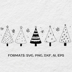 Christmas Tree Svg Bundle, Christmas Svg, Christmas Tree Svg, Christmas Clipart, Christmas Tree Png, Christmas Digital,Cricut,Silhouette,Dxf
