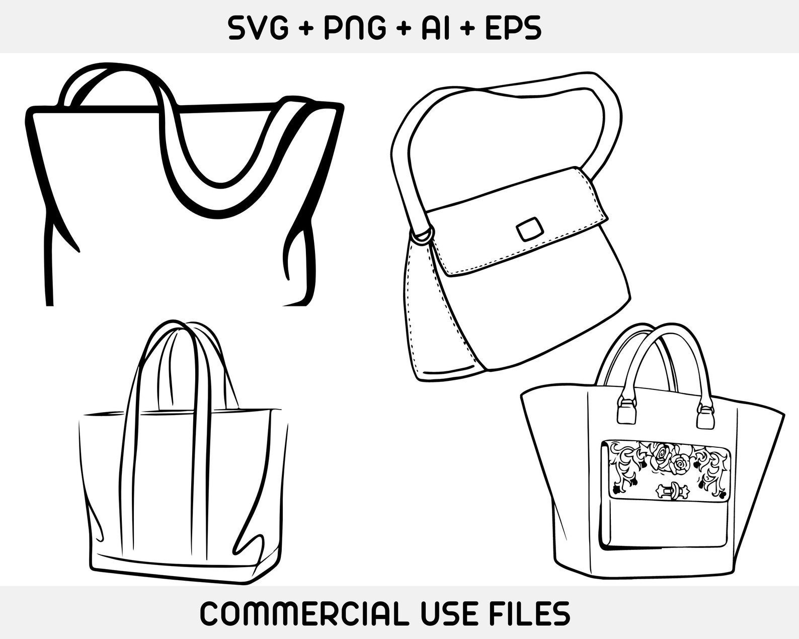 Handbags SVG Handbags Bundle SVG Purse SVG Hand Purse Svg Etsy
