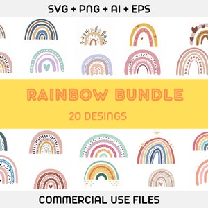 rainbow svg bundle,  rainbow svg, rainbow clipart, rainbow with heart svg, boho svg, pastel rainbow svg, rainbow cut file png,Rainbow Vector