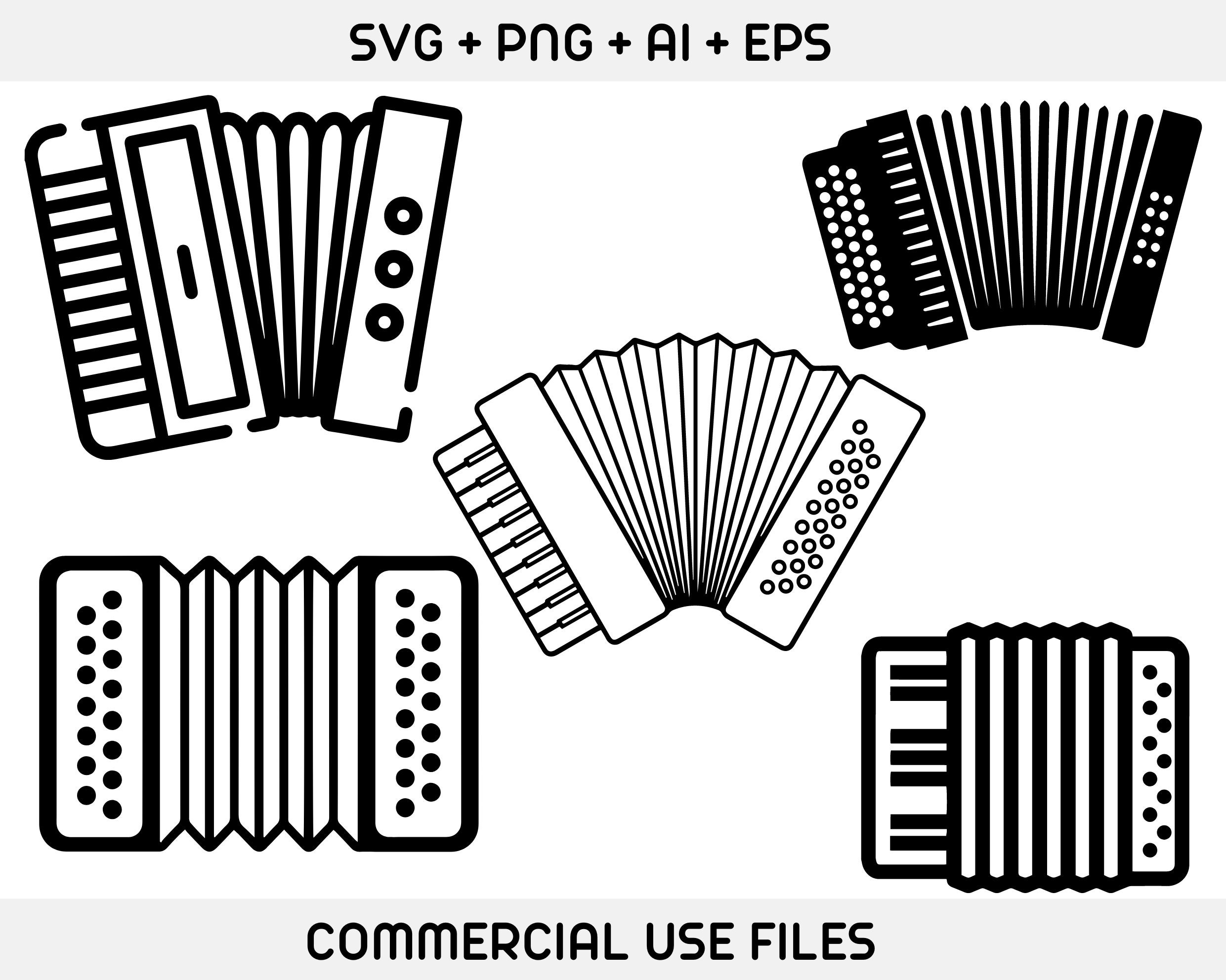 Accordion SVG Accordion Cut File Accordion PNG Accordion Etsy Australia