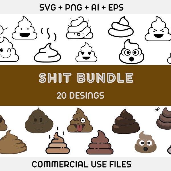Cute Poop SVG,Poop Emoji Svg Bundle,Toilet,Shirt,Smiling Poop, Poop face emoji svg,  Poop SVG Bundle, Poop cut file, Poop clipart,