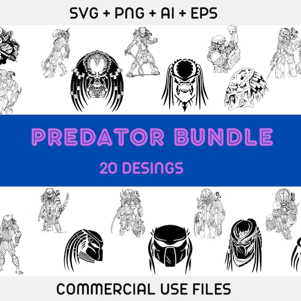 Predator svg Bundle, Predator SVG, Predator Clip Art, Depredador SVG, Predator Shirt, Predator geschnitten Datei, Predator Shirt Cricut svg png