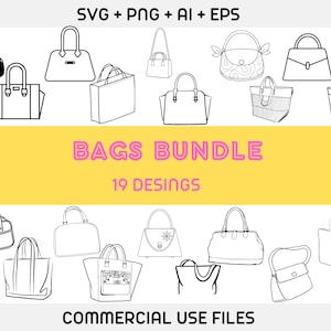 Sacs à main SVG, sacs à main Bundle SVG, sac à main SVG, sac à main Svg, mode Svg, sacs Svg, Womens sac Cricut, sac à main Silhouette, Shopping couper fichier