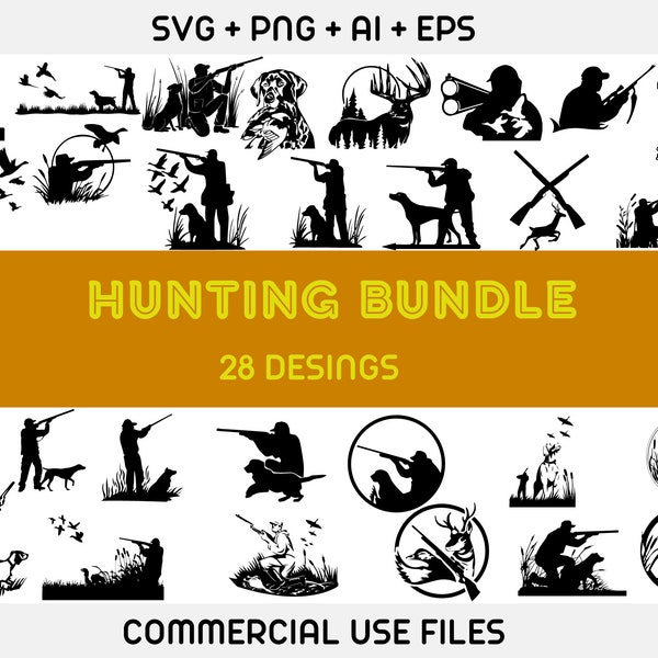 Chasse Svg Bundle, Saison de chasse, Impression d’armes à feu, Animal,Hunter Svg,Cerf,Numérique,Fichier de coupe de chasse,Chasse Cricut,Chasse Silhouett,Chasse svg