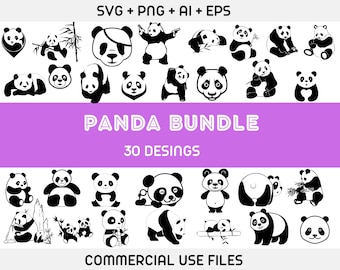 Panda Bear SVG, Panda sv , Bear svg,  Cute Panda svg, Panda Face Svg, Panda svg bundle,panda head svg,Panda monogram svg,Panda Silhouette