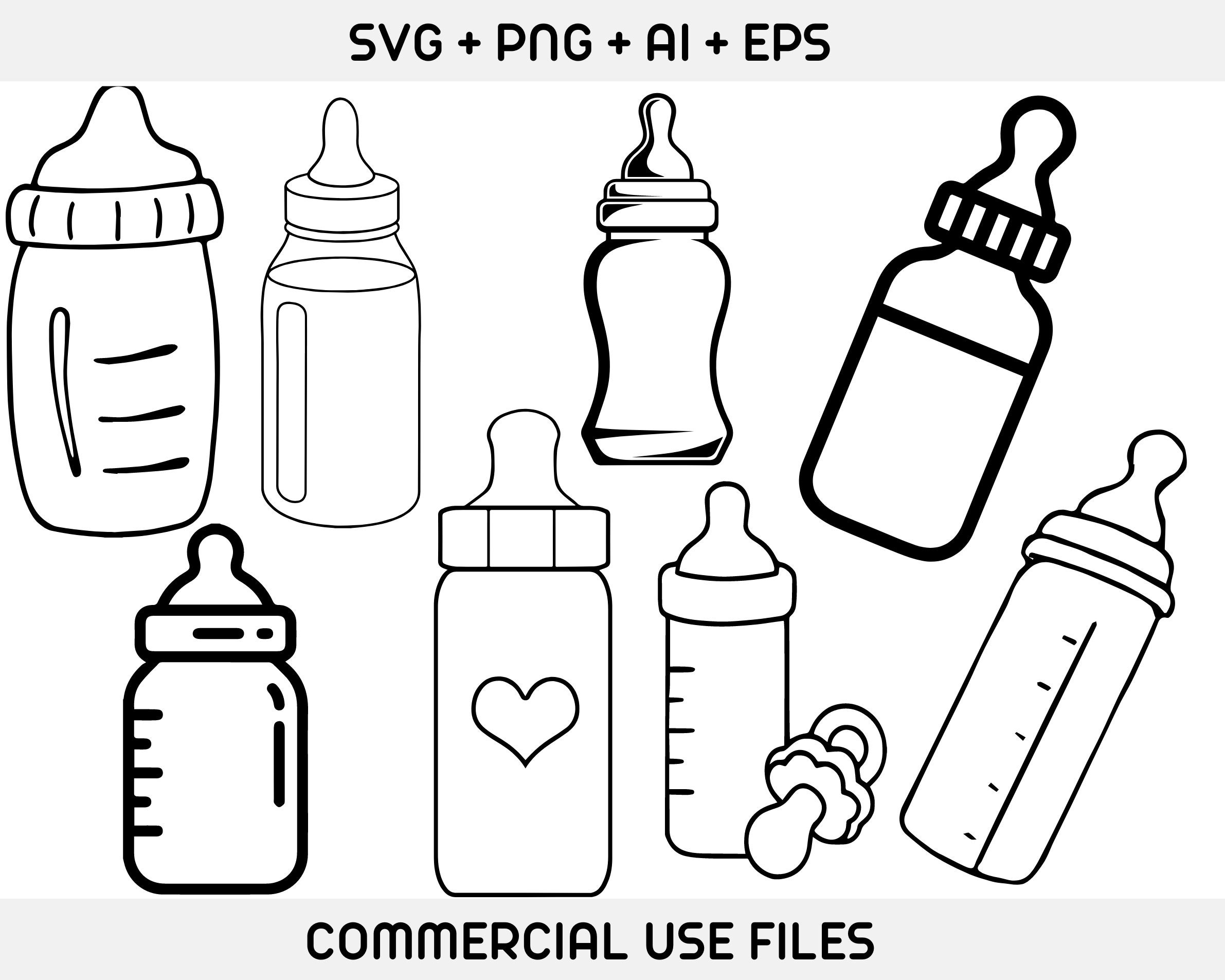 Baby Bottle Svgbabies Bottle Cut File SVG Milk Bottle SVG Etsy Canada