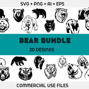 grizzly bear SVG files Cricut, bear clipart, grizzly bear SVG,  bear SVG bundle, bear svg, Wild Animal svg , Bear svg Cut Files,
