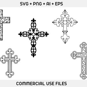 Cross Svg Bundle, Christian Svg, Christian Cross Clipart, Cross Vector ...