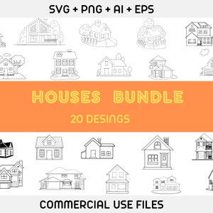 House Svg Bundle, Home svg, villa svg, Building svg, House Farm clipart vector, Little House Svg, Scandinavian houses SVG, Nordic Svg