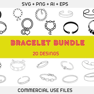 Bracelet svg bundle, Bracelet svg, Bracelet SVG Cut Files, Bracelet Silhouette, Leather Bracelet Svg, Fashion Svg,Bracelet Bundle