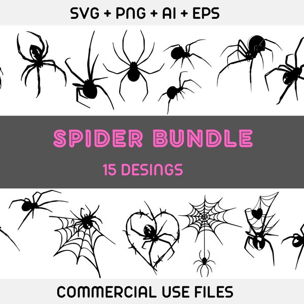 Spider svg, spider web svg , insect svg , cobweb svg , halloween svg, clipart , silhouette, decal, stencil, cut file, cricut file, image