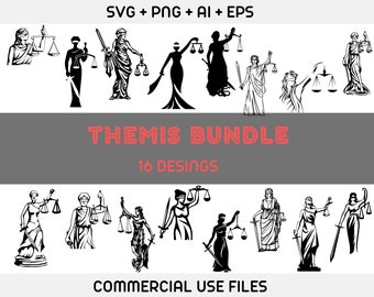 Themis SVG Bundle, Themis SVG, Themis Silhouette, lawyer Svg Design , Lady Justice Silhouette, Courthouse SVG , Tribunal Svg , Law Svg
