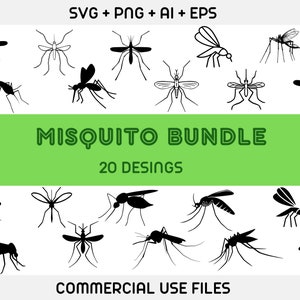 Mosquito SVG, Mosquito PNG, Mosquito Clipart, Mosquito Cut File, Mosquito Stencil, Mosquito Cricut Silhouette Cut File, Print At Home