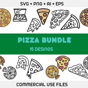 Pizza svg, Pizza svg bundle, food svg, pepperoni svg, pizza chef svg, pizza making, pizza slice svg, clipart, cut file, pizza silhouette