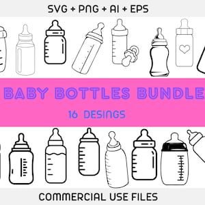 Baby bottle svg,Babies Bottle Cut File SVG, Milk Bottle SVG, baby bottle clipart, baby shower svg, baby silhouette svg cutting file