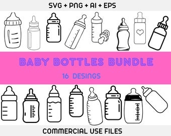 Baby bottle svg,Babies Bottle Cut File SVG, Milk Bottle SVG, baby bottle clipart, baby shower svg, baby silhouette svg cutting file