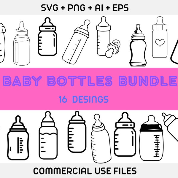 Baby bottle svg,Babies Bottle Cut File SVG, Milk Bottle SVG, baby bottle clipart, baby shower svg, baby silhouette svg cutting file