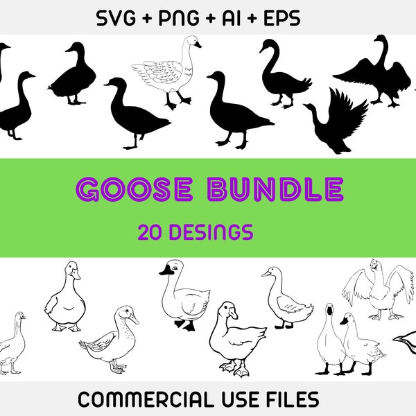 Goose SVG Cut File, Flying Geese SVG, Goose Silhouette, Canadian Goose Svg Design Cut File for Cricut, Geese Svg, Duck Svg