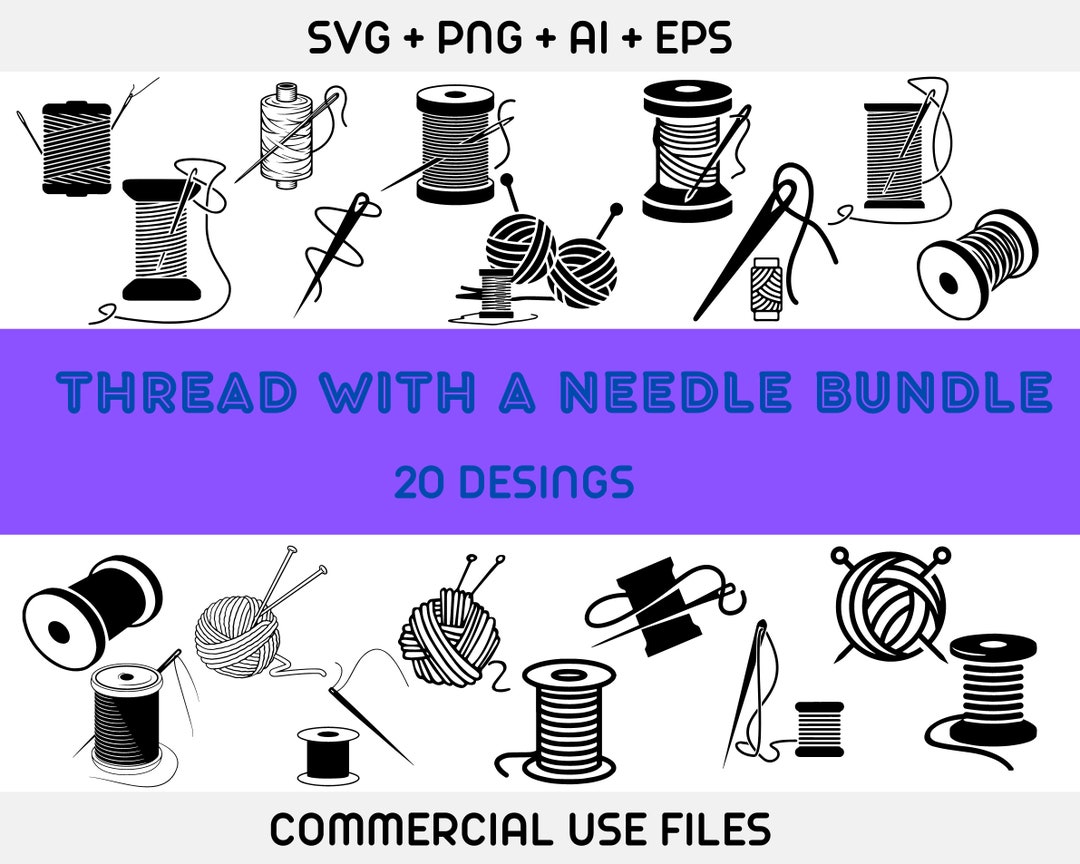 Thread With a Needle Svg, Spool of Thread Svg File,sewing Svg, Sewing