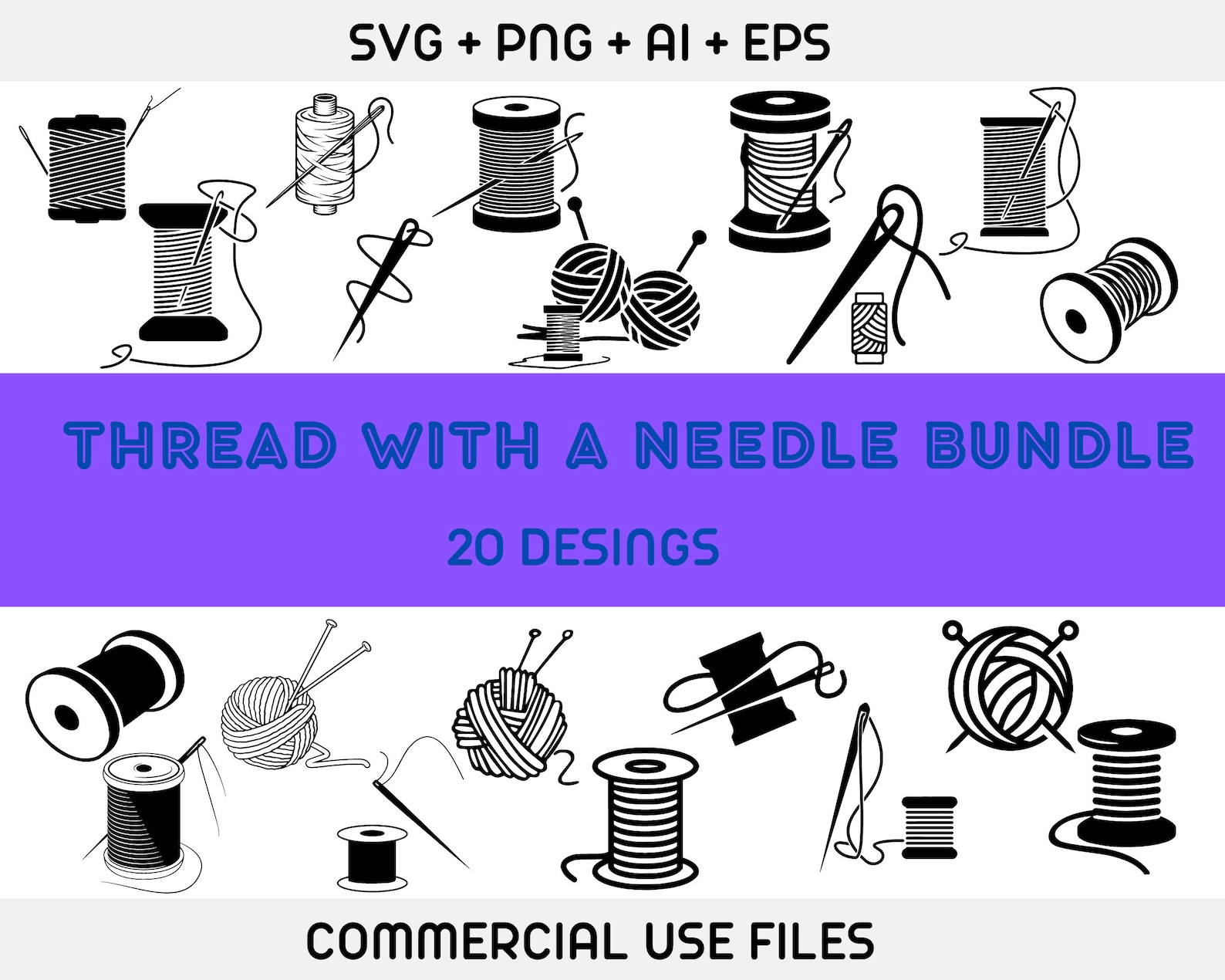 Thread Svg File Thread With a Needle Svg, Spool of Thread Svg File,sewing Svg, Sewing ...