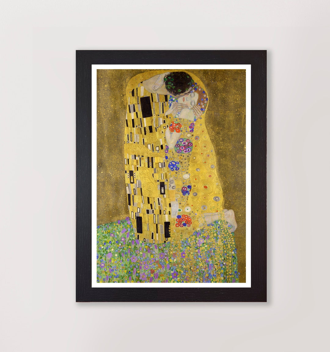 Framed the Kiss by Gustav Klimt Vintage Art Nouveau Print / Wall Art ...