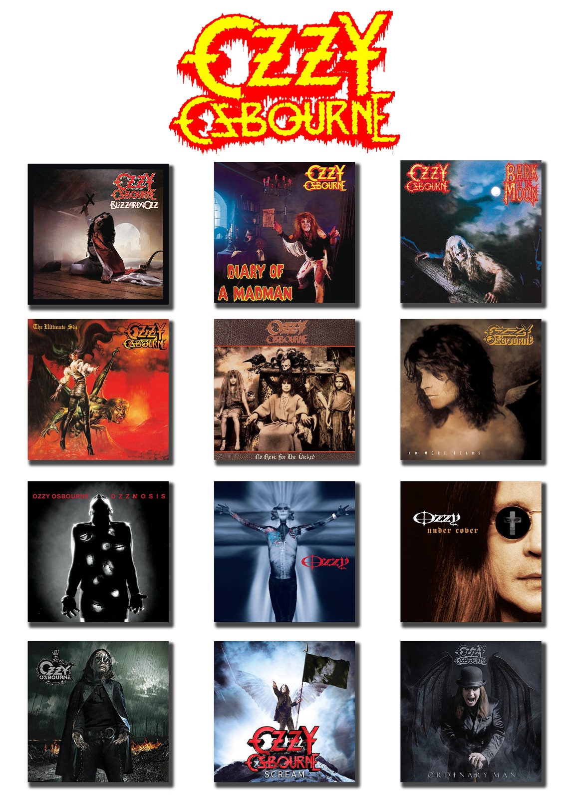 ozzy osbourne albums in chronological order