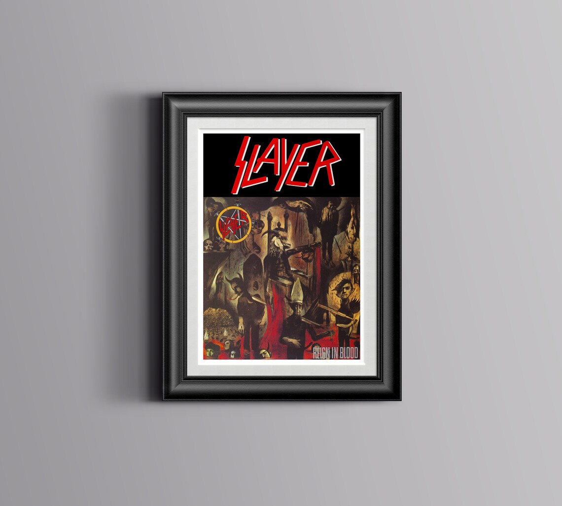 Slayer Reign in Blood Album Artwork Poster Print Wall Art Etsy Slayer Reign in Blood Album Artwork Poster Print Wall Art Etsy