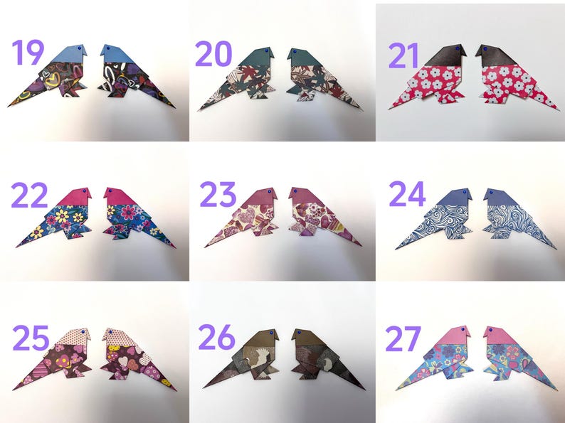 Personalized Origami Lovebirds Anniversary Gift, Paper Anniversary Black Shadow Box image 9