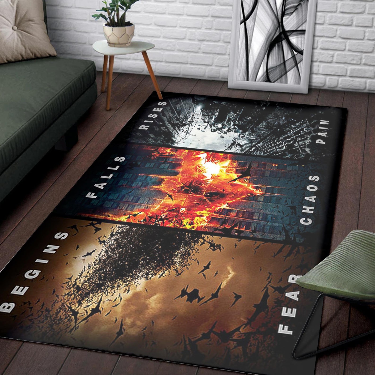 Batman Rug The Dark Knight Carpet Living Room Rugs Batman Etsy