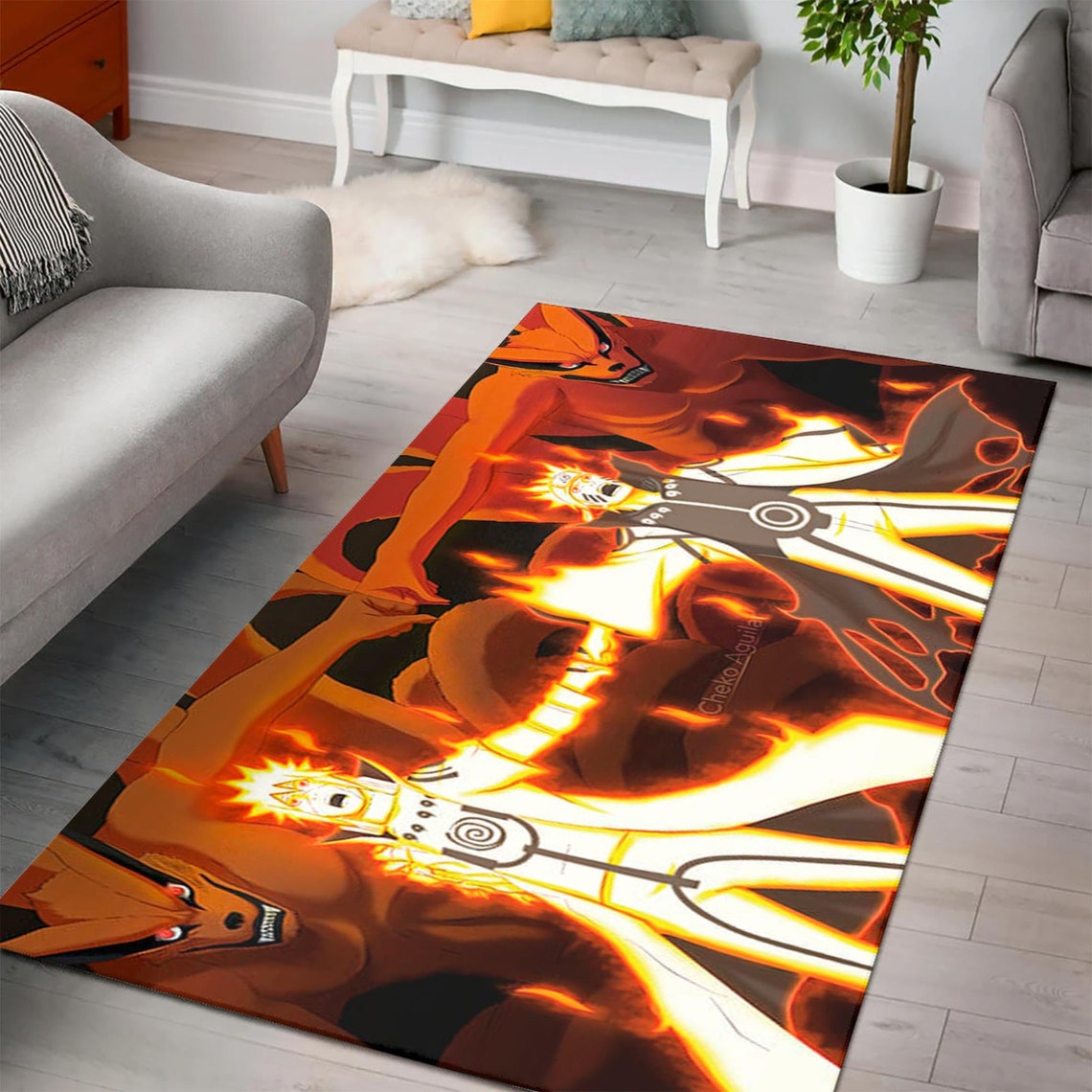 Japanese Anime Manga Area Rug Naruto Area Rug Anime Art Rug Etsy
