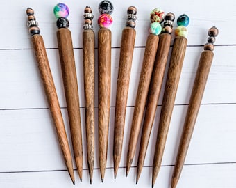Wooden Tracing Stylus for Labyrinths | Made from Lilac Wood | Beaded Wooden Tracing Pencil for Travel Labyrinth Path