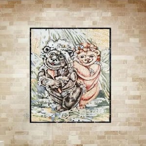 Mosaic Tile Art | Handmade Marble Mosaic Mural | bathroom Tile | kitchen backsplash Tile | Shower Tile
