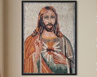 Jesus Marble Mosaic Murals Handmade mosaic murals