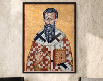 Christian Mosaic Art Portrait of Saint Mosaic wall Tile